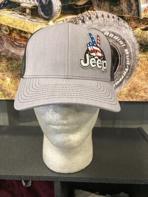 DSC Jeep Hat - Jeep Wave USA Gray Black