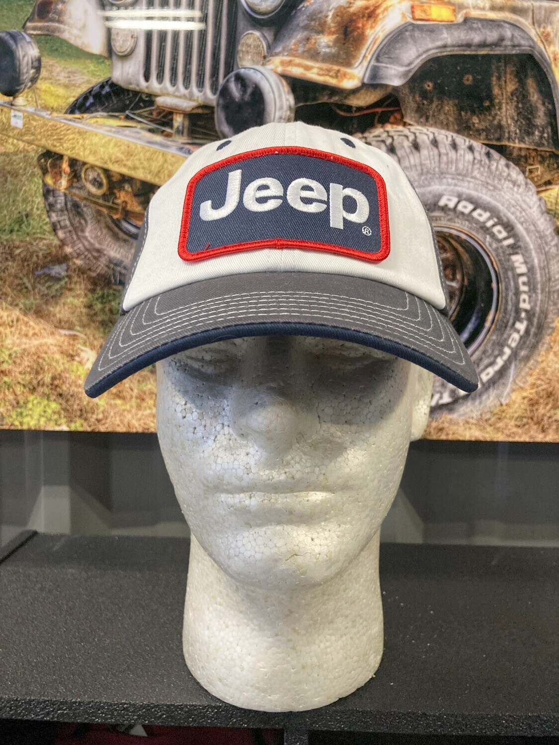 DSC Jeep Hat - Chino Patch White Charcoal Navy