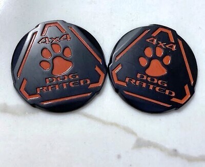 Jeep Badge - Mojave Dog Rated Orange