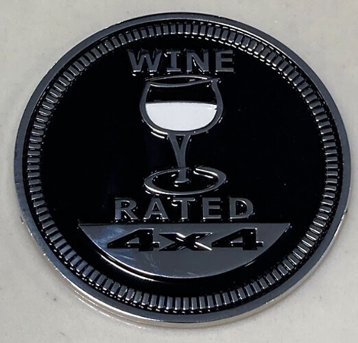 Jeep Badge - Wine Rated Pure White