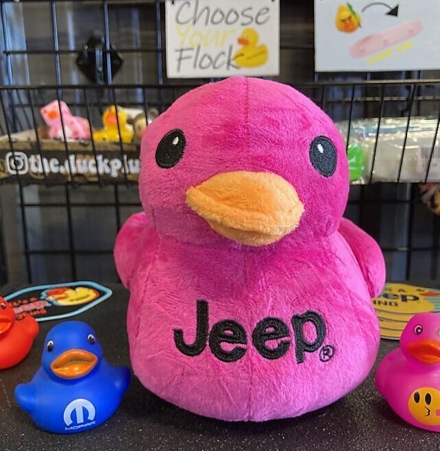 Plush Jeep Duck - Pink