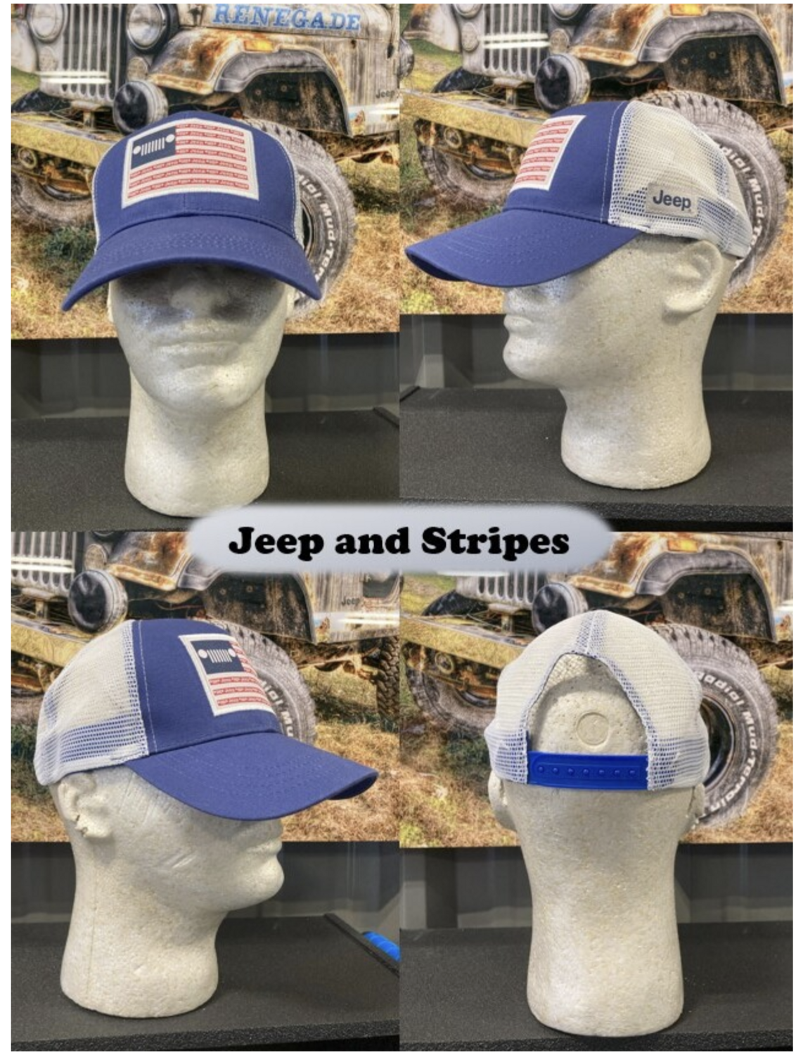 JC Jeep Hat - Jeep and Stripes