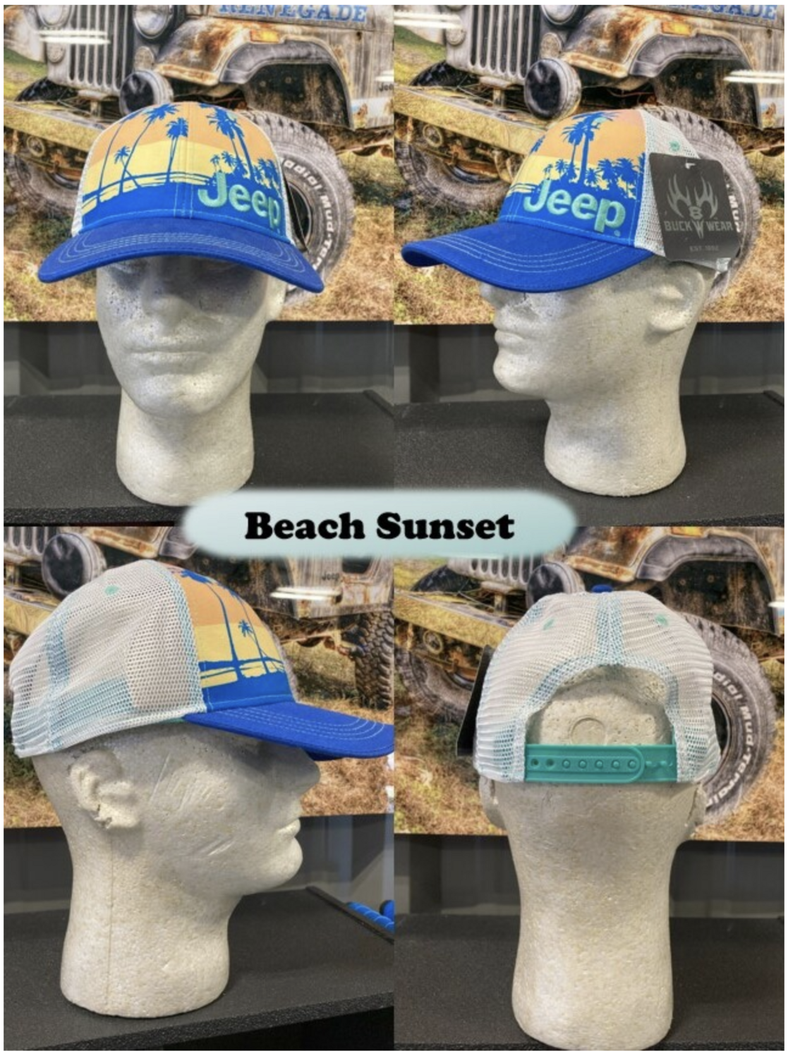 JC Jeep Hat - Beach Sunset