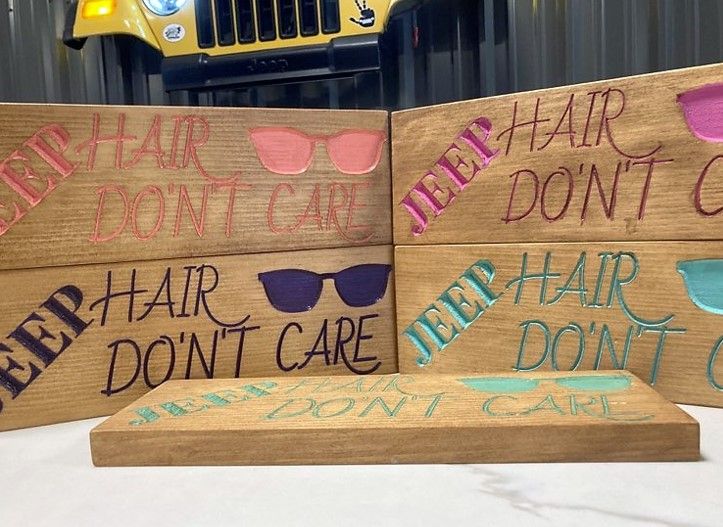 Wood Plaque - Jeep Hair Don&#39;t Care