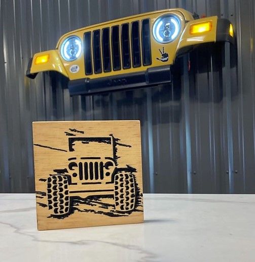 Wood Plaque - Jeep Black Stain