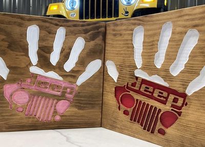 Wood Plaque - Jeep Wave