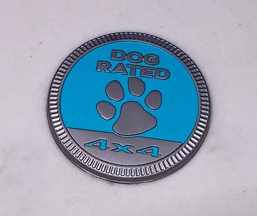 Jeep Badge - Dog Rated Turquoise