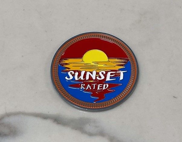 Jeep Badge - Sunset Rated Blue