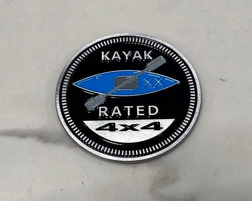 Jeep Badge - Kayak Rated Blue