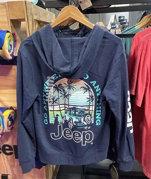 Jeep Sunset Beach Zip Hoodie Jeep Sunset Beach Zip Hoodie