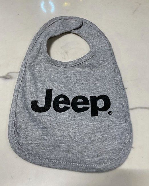 Jeep Baby Bib Gray
