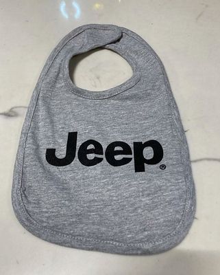 Jeep Baby Bib Gray