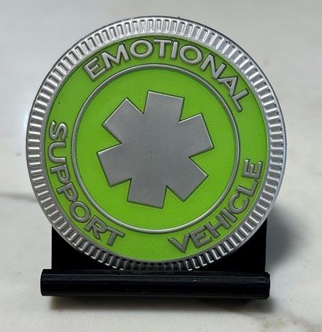 Jeep Badge - Emotional Support Vehicle Lime Green