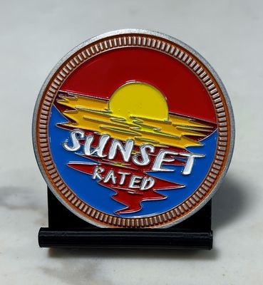 Jeep Badge - Sunset Rated Blue