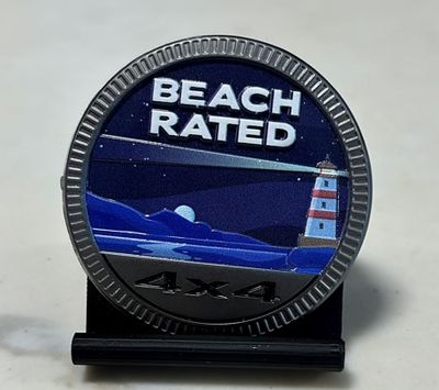 Jeep Badge - Beach Lighthouse
