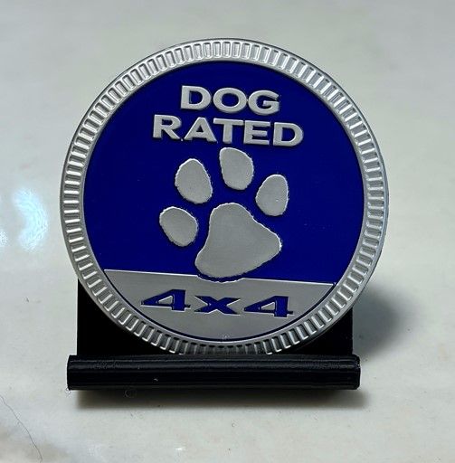 Jeep Badge - Dog Rated Blue