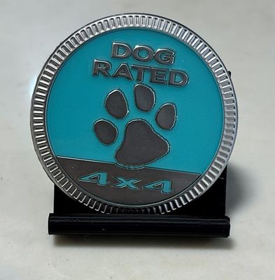 Jeep Badge - Dog Rated Turquoise