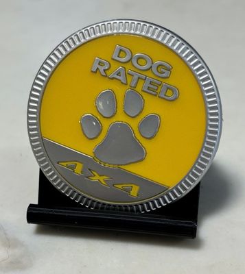 Jeep Badge - Dog Rated Yellow