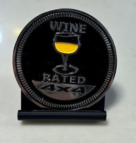 Jeep Badge - Wine Rated White