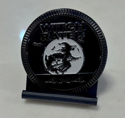Jeep Badge - Witch Rated - Black Broom
