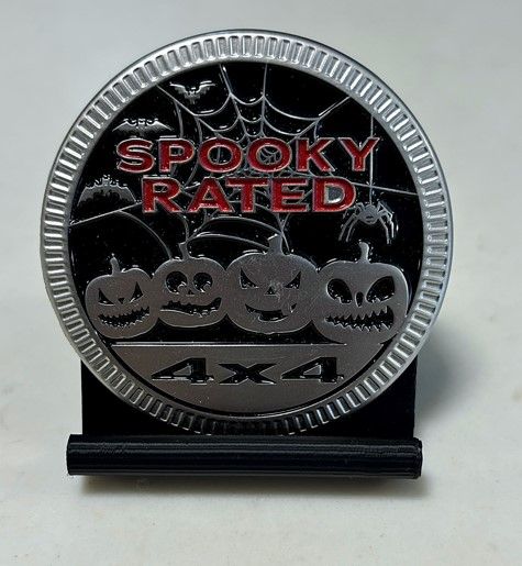 Jeep Badge - Spooky Red