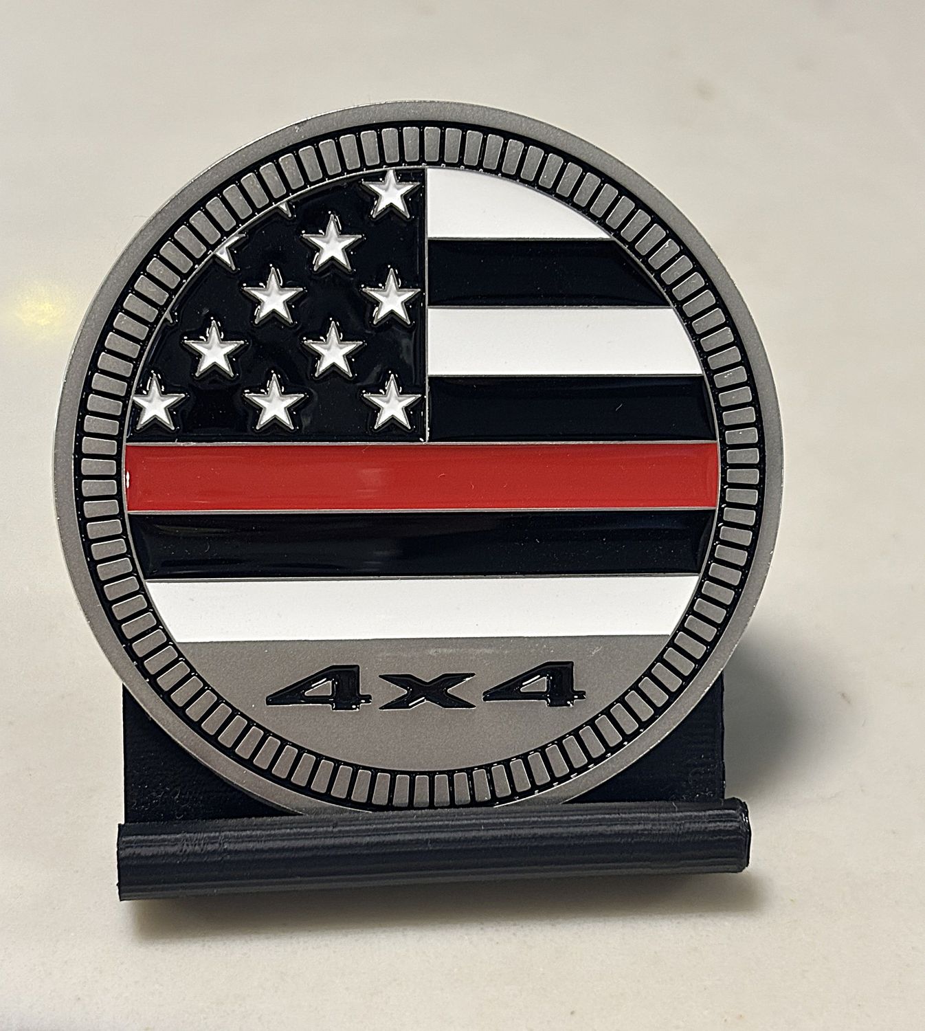Jeep Badge - Red Line 4x4