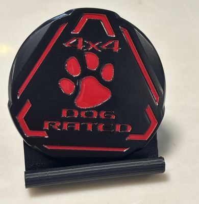 Jeep Badge - Mojave Dog Rated Red