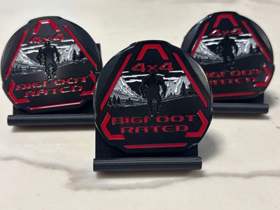 Jeep Badge - Mojave Bigfoot Red