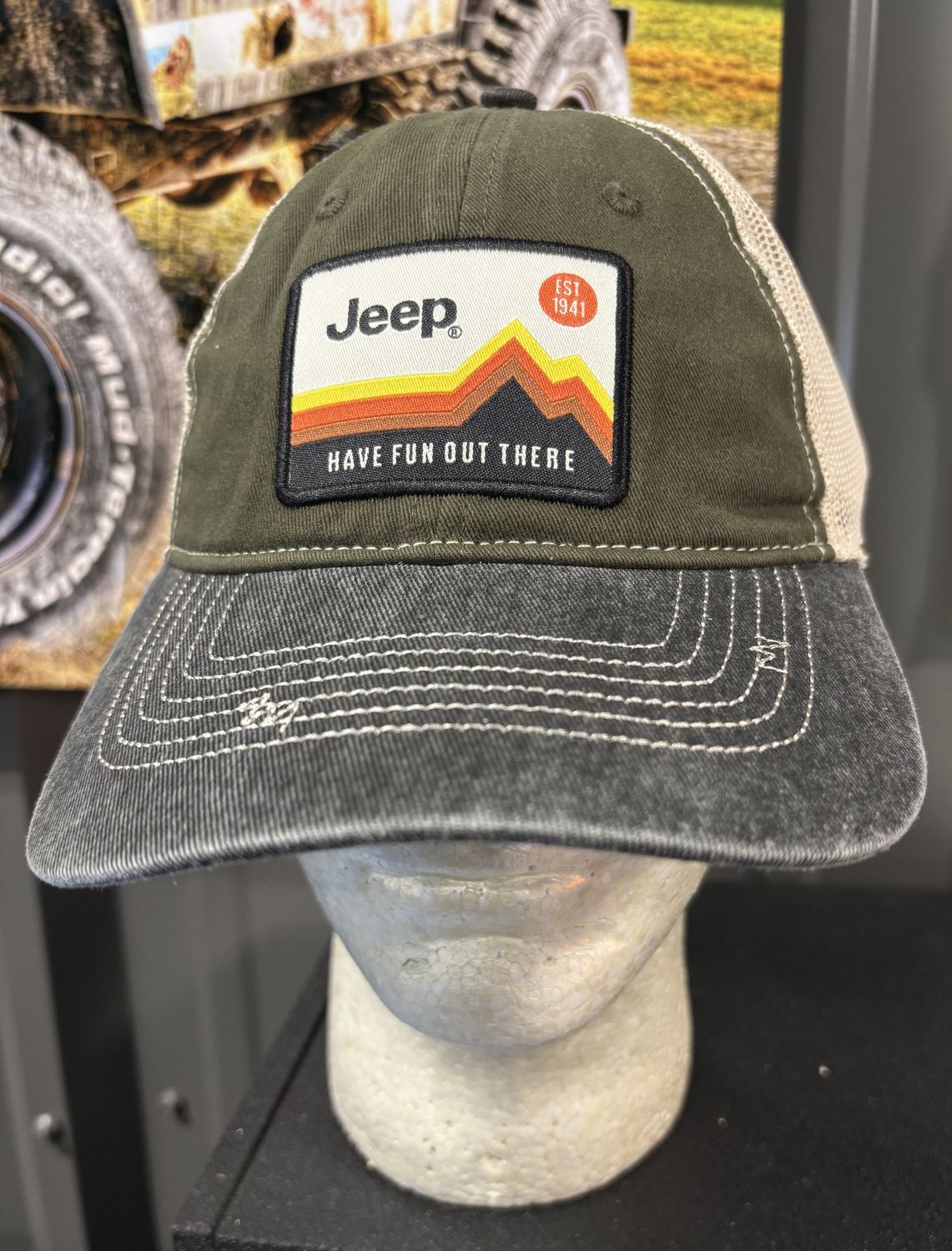 DSC Jeep Hat - Have Fun Out There Olive