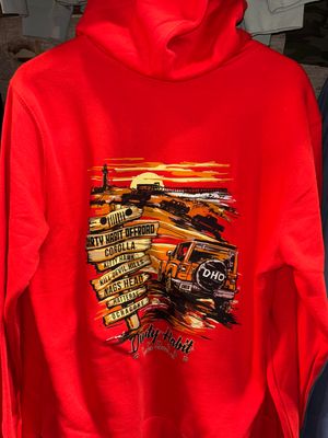 DHO Beach Hoodie - Fiery Red
