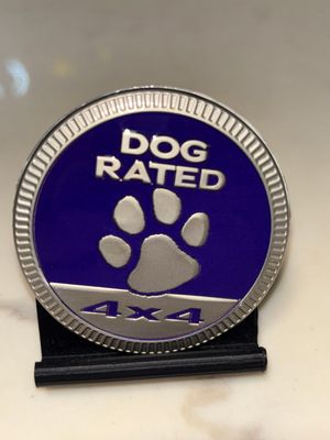 Jeep Badge - Dog Rated Purple