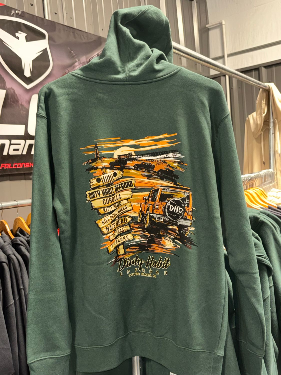 DHO Beach Zip Hoodie Alpine Green