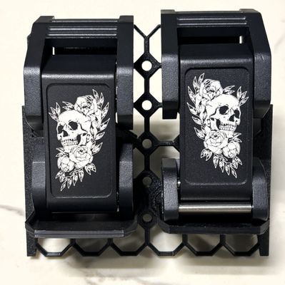 Jeep Hood Latch - Skull &amp; Flowers
