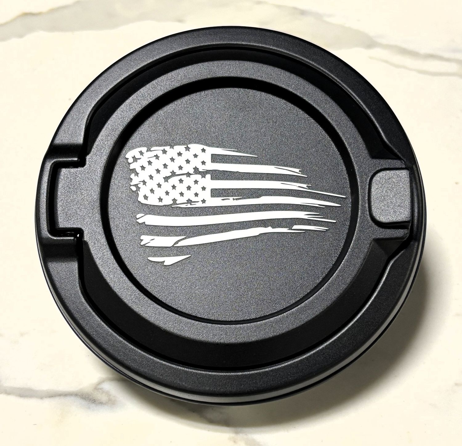 Jeep Fuel Door - Distressed Flag JL