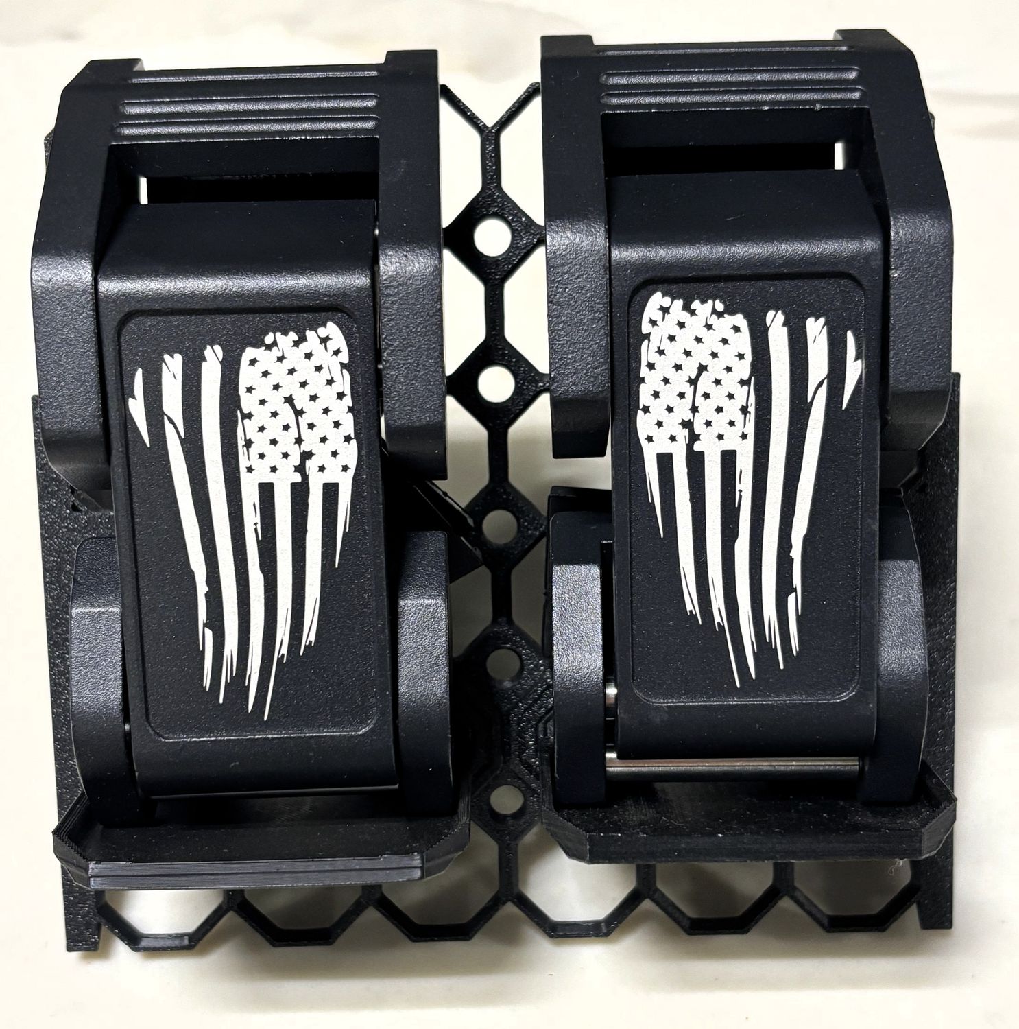 Jeep Hood Latch - Distressed Flag