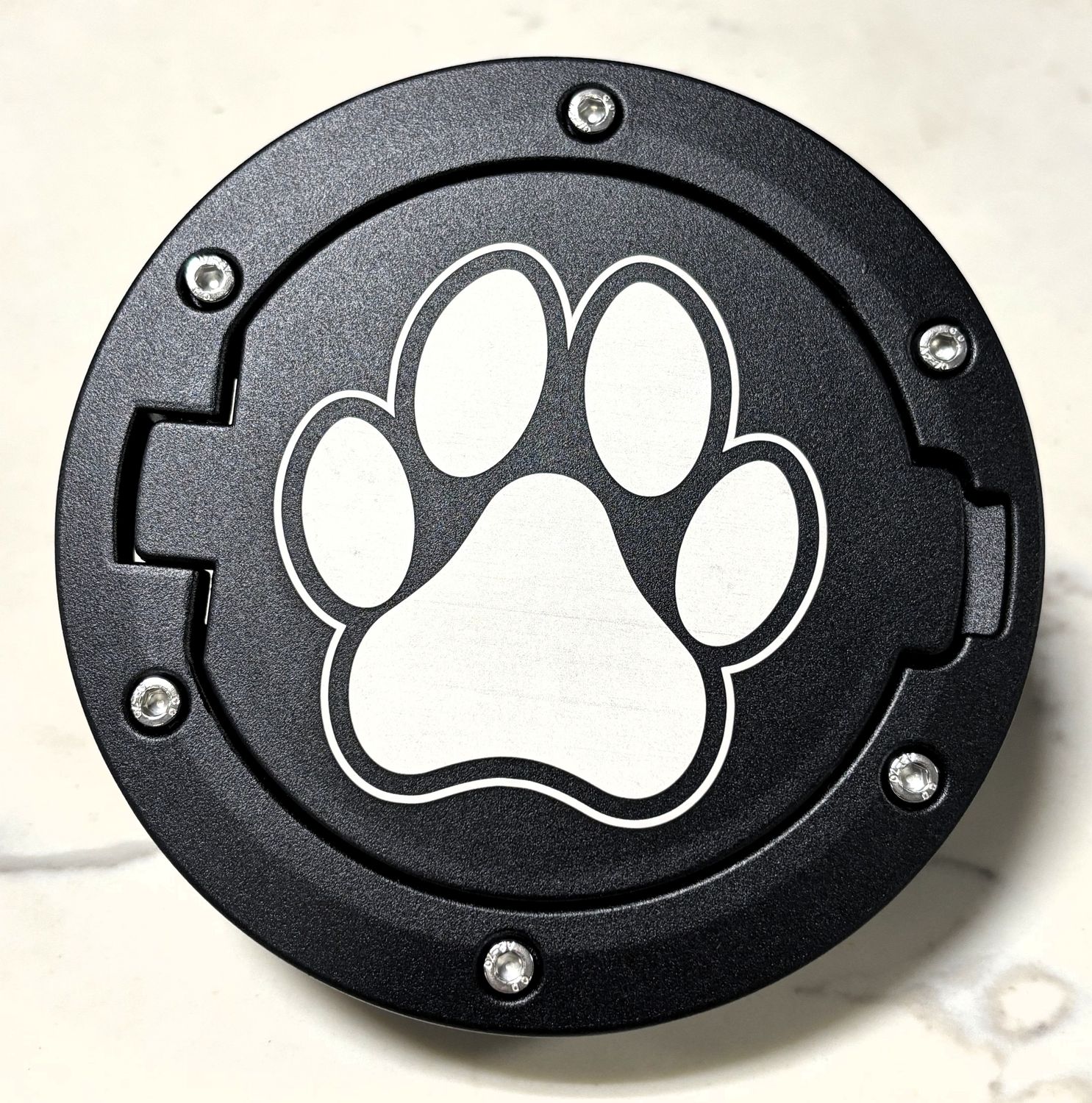 Jeep Fuel Door - Paw Print JK