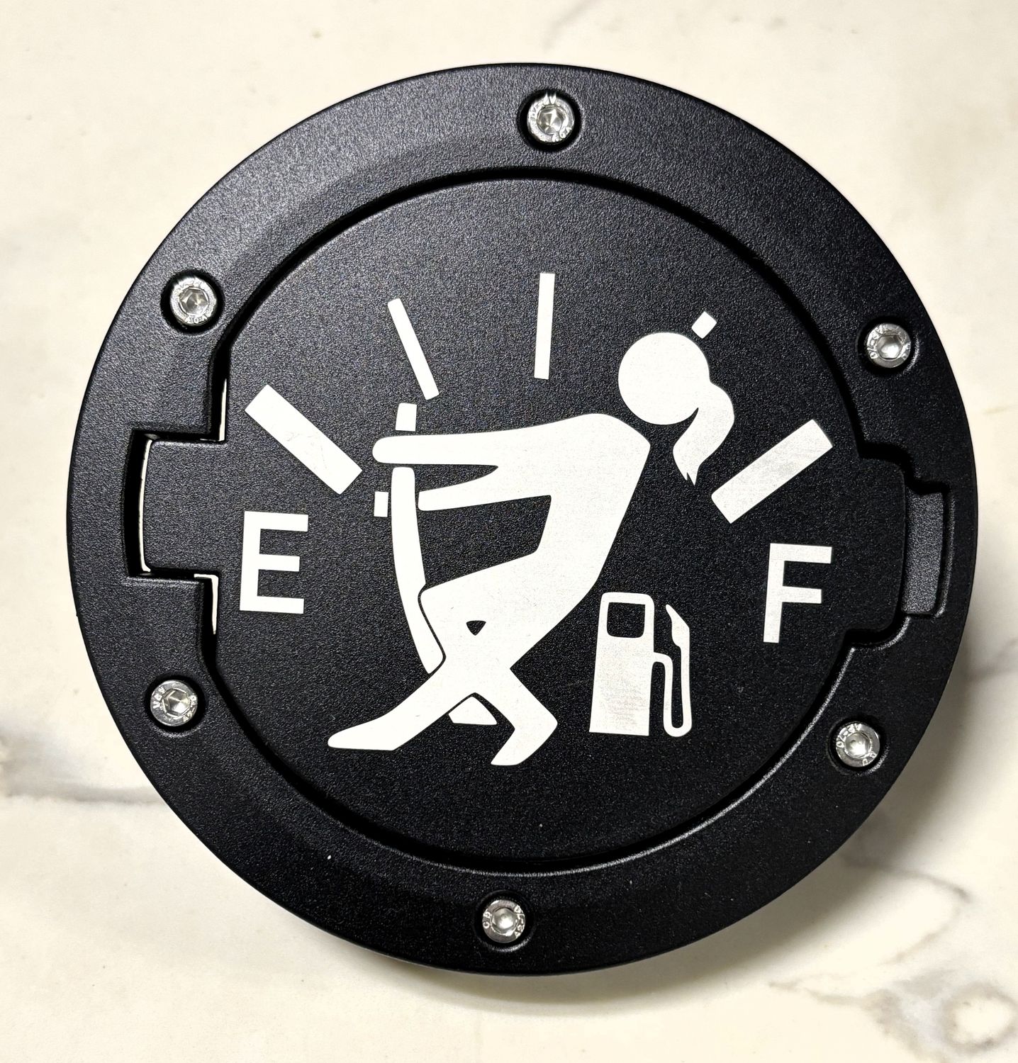 Jeep Fuel Door - Fuel Girl JK