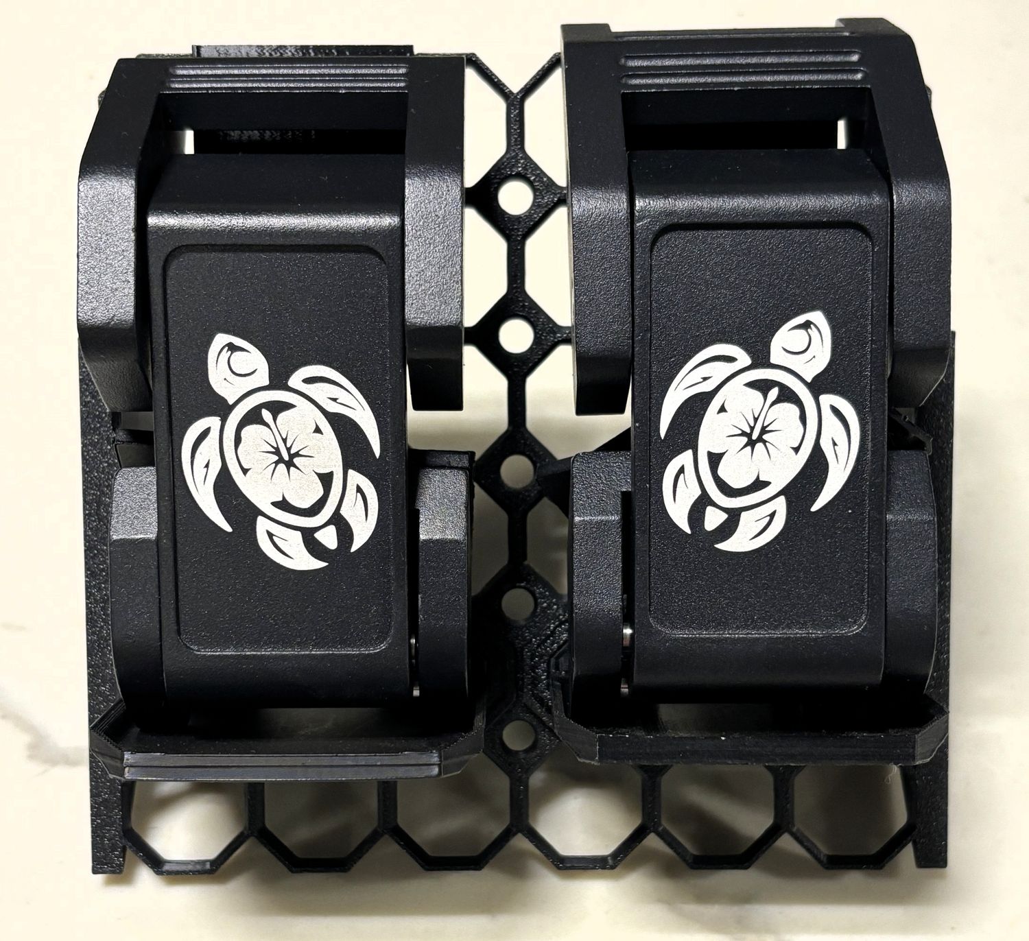 Jeep Hood Latch - Hibiscus Turtle