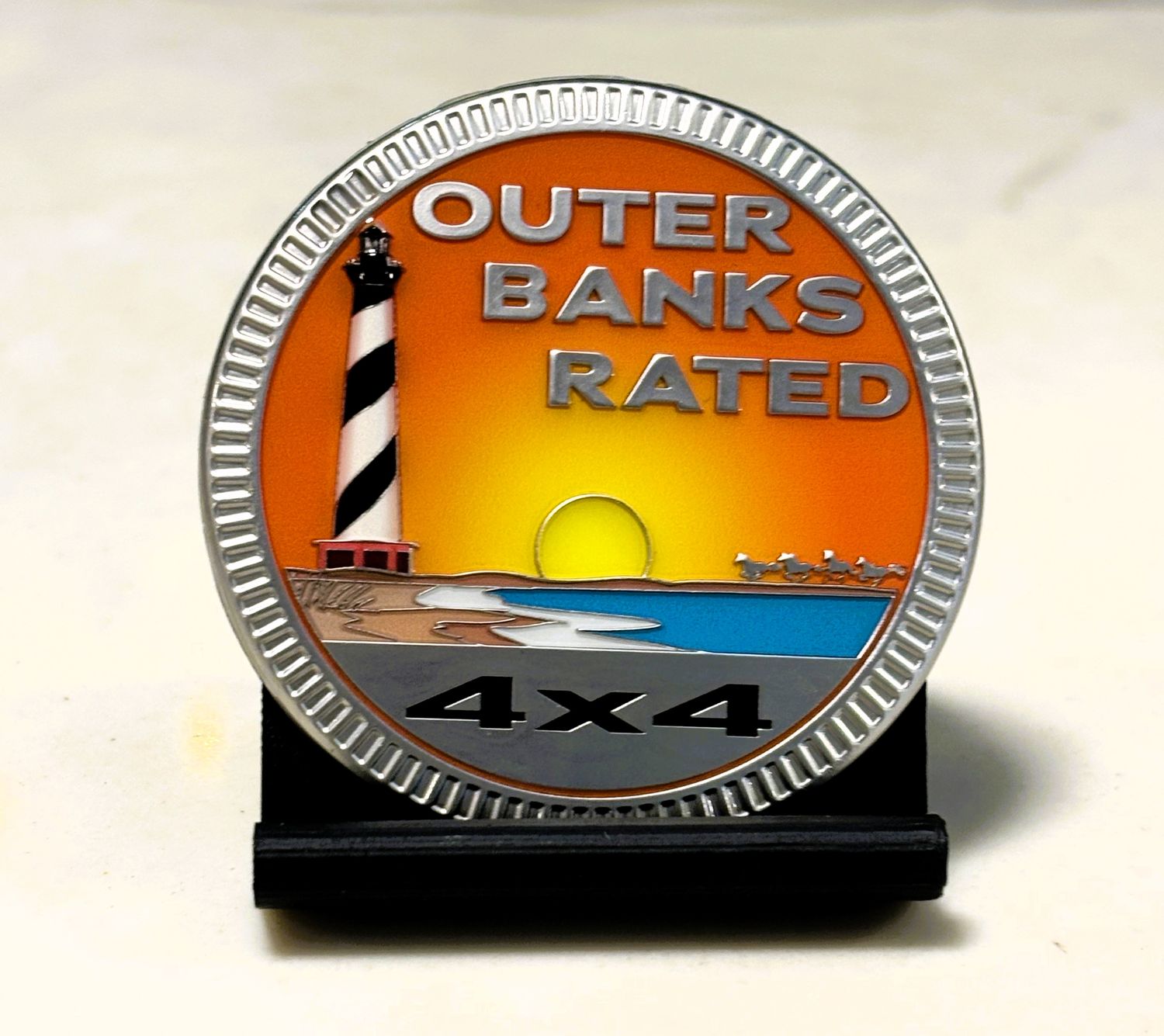 Jeep Badge - OBX Rated Lighthouse Silver 2