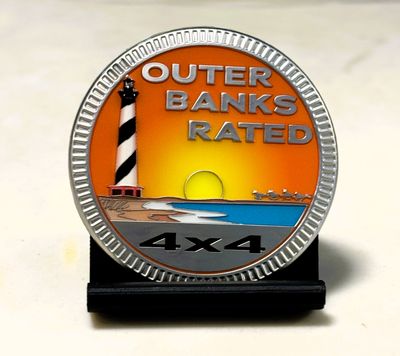 Jeep Badge - OBX Rated Lighthouse Silver 2