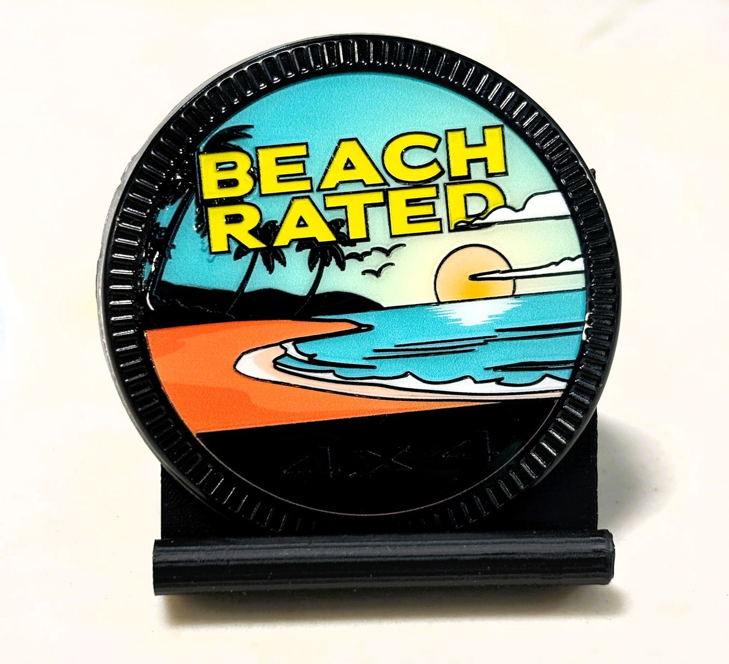 Jeep Badge - Beach Rated Black