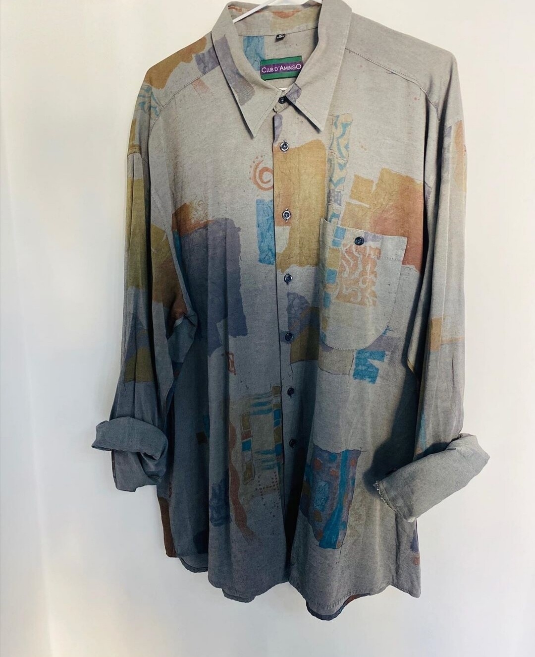 Camicia vintage unisex taglia M/L vestibilità oversize 