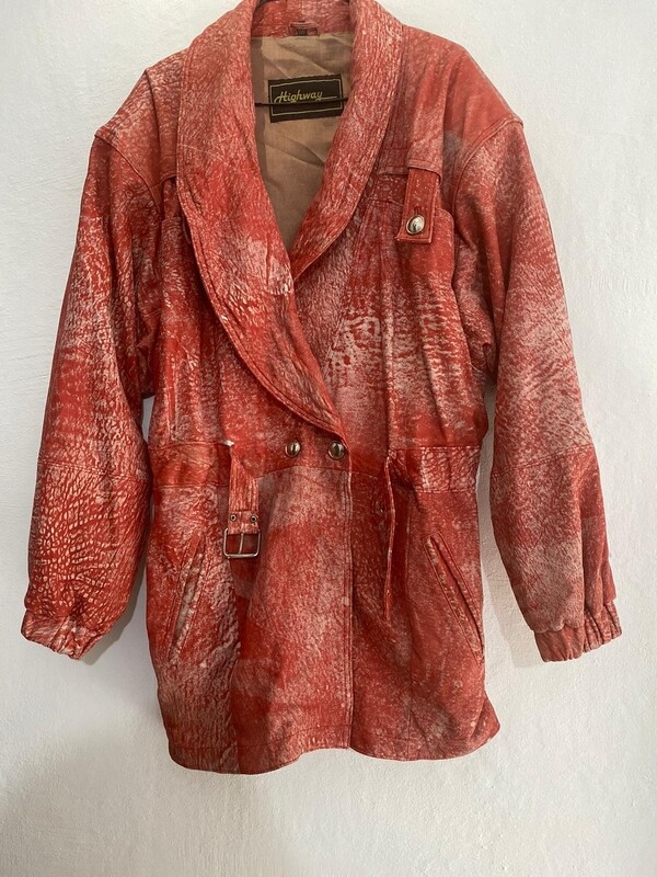 Giacca donna vera pelle melange taglia S/M