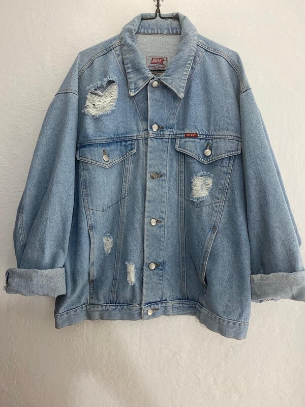 Giacca jeans RIFLE Customized taglia M vestibilità oversize