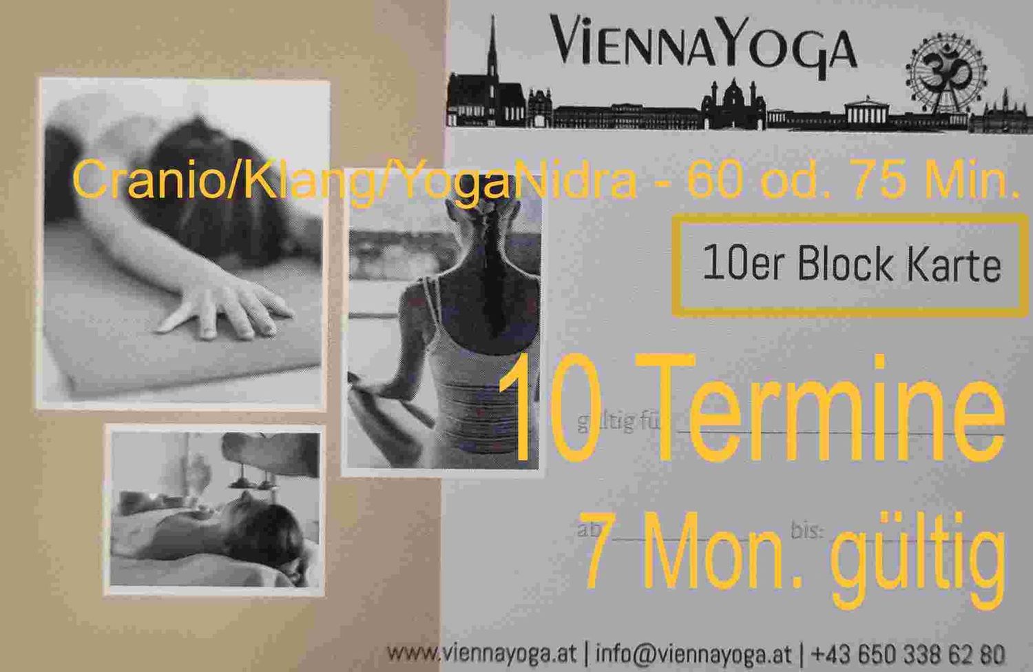 10er Block Cranio/Klang/YogaNidra - 75 Min.