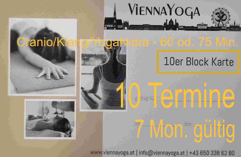 10er Block Cranio/Klang/YogaNidra - 60 Min.