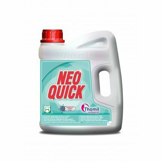 Desinfectante Hidroalcohólico Superficies NEO QUICK Bactericida y Virucida (Garrafa 4 l) Desinfectante para la limpieza de todo tipo de superficies lavables y para aplicación rápida con auto-secado.