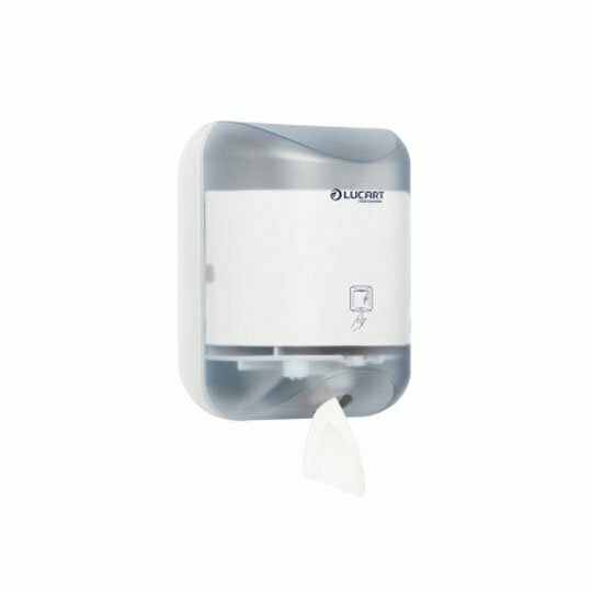 Dispensador L ONE MINI Papel higiénico DOSIFICADO. Sistema versátil y de alto rendimiento para bobinas seca manos de mecha y de papel higiénico. Dispensación hoja a hoja.