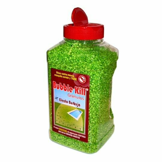 Repelente BUBBLE KILL GR mosquitos (Bote 400 gr). Insecticida en forma de gránulos de vaporización continua para la protección, día y noche de áreas exteriores e interiores, contra insectos voladores. Repelente BUBBLE KILL GR mosquitos (Bote 400 gr). Insecticida en forma de gránulos de vaporización continua para la protección, día y noche de áreas exteriores e interiores, contra insectos voladores.