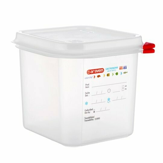Envase hermético transparente GN1/6, aumenta la vida útil del alimento. La tapa va provista de canal que permite extraer parcialmente el aire, reduciendo la oxidación del alimento. Envase hermético transparente GN1/6, aumenta la vida útil del alimento. La tapa va provista de canal que permite extraer parcialmente el aire, reduciendo la oxidación del alimento.